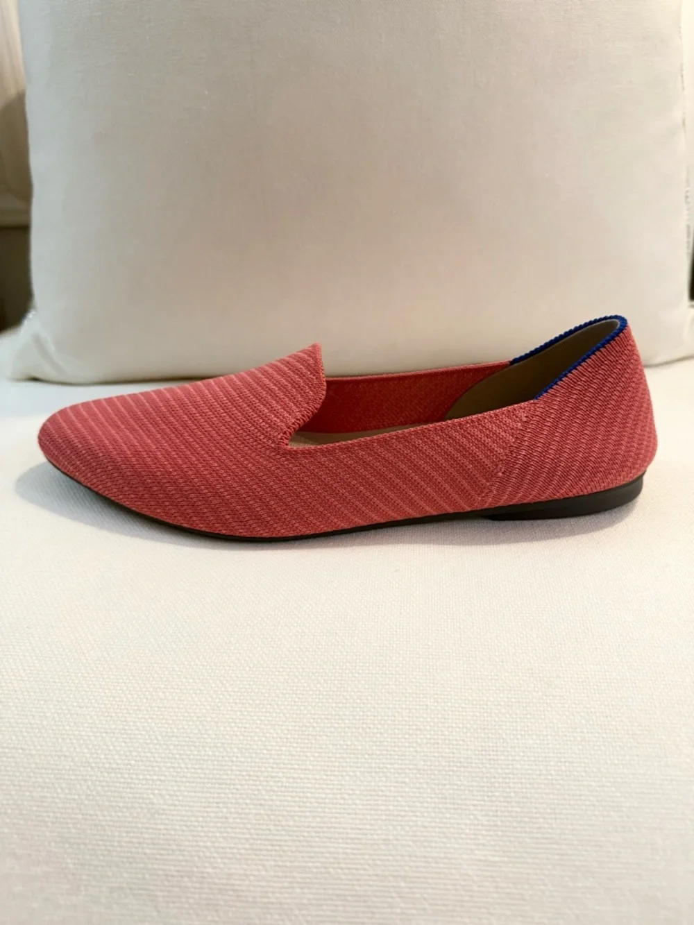 New! ROTHY’S Almond Loafer Ruby Grapefruit Twill Size 8
